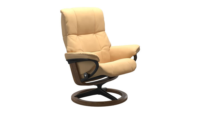 Stressless Mayfair Recliner with Signature Base in Batick Yellow Leather